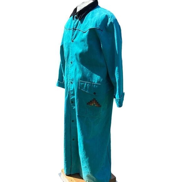 Vintage Saddlesmith Outfitters horseback riding duster long coat large. 0525 - Picture 9 of 10